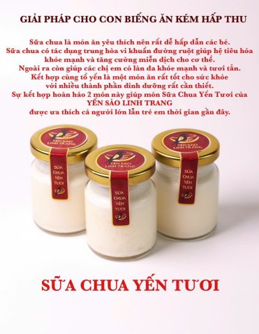 Sữa chua Yến tươi - Yến Sào Linh Trang - Công Ty TNHH SX Và TM Linh Trang